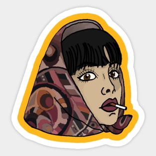 Scarf girl Sticker